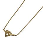クリスチャンディオール Christian Dior ハート モチーフ ネックレス ファッションアクセサリー ネックレス GP ラインストーン ゴールド レディース 中古