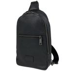 コーチ COACH ロゴ ボディバッグ ショルダーバッグ ボディバッグ レザー ブラック 71709 メンズ 中古