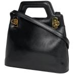 サルヴァトーレフェラガモ Salvatore Ferragamo ガンチーニ ショルダーバッグ ハンドバッグ ショルダーバッグ レザー ブラック BA21 1715 レディース 中古