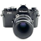 ニコン Nikon FE2 ブラック + Ai-S Micro NIKKOR 55mm F2.8 マクロ フィルム マニュアルフォーカス 一眼レフカメラ 中古