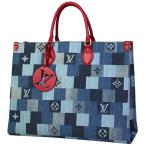 ルイ・ヴィトン Louis Vuitton オンザゴー GM 2WAY ショルダーバッグ トートバッグ モノグラムデニム ブルー M44992 レディース 中古 在庫一掃