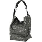 イッセイミヤケ ISSEY MIYAKE バオバオ ショルダーバッグ ルーセント BAOBAO ラメ ショルダーバッグ PVC シルバーグレー ブラック レディース 中古