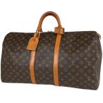 ショッピングVUITTON ルイ・ヴィトン Louis Vuitton キーポル 55 ハンドバッグ 旅行 出張 ビジネス ボストンバッグ モノグラム ブラウン M41424 レディース 中古