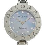 ショッピングブルガリ ブルガリ BVLGARI ビーゼロワン B.zero1 12Pダイヤ BZ22S 腕時計 SS ダイヤモンド クォーツ ブルー レディース 中古  ラッピング可
