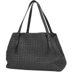 ショッピングボッテガ ボッテガヴェネタ BOTTEGAVENETA イントレチャート トートバッグ ショルダーバッグ 編み込み メッシュ ナッパ トートバッグ レザー グレー 中古