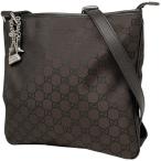 グッチ GUCCI GG柄 ショルダーバッグ 斜め掛け ショルダーバッグ ナイロン ブラウン 268620 レディース 中古