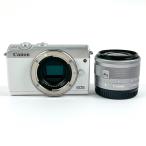 ショッピングEOS キヤノン Canon EOS M100 EF-M 15-45 IS STM レンズキット ホワイト デジタル ミラーレス 一眼カメラ 中古