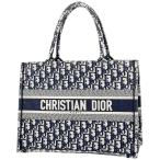 クリスチャンディオール Christian Dior ブック トートバッグ ミディアム トロッター柄 トートバッグ キャンバス レディース 中古