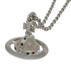 ヴィヴィアンウエストウッド Vivienne Westwood オーブ ラインストーン ネックレス ロング ネックレス シルバーメッキ シルバー レディース 中古 ラッピング可