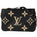 ルイ・ヴィトン ポシェット ドゥーブル ジップ 2WAY クラッチ ショルダーバッグ モノグラムアンプラント ノワール M80787 中古 在庫一掃