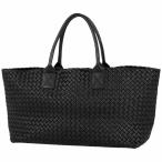 ボッテガヴェネタ BOTTEGAVENETA イントレチャート トートバッグ カバ MM ショルダーバッグ ナッパ トートバッグ レザー ブラック 608810 中古