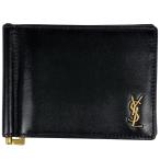 イヴ・サンローラン YVES SAINT LAURENT タイニー カサンドラ ビルクリップ ウォレット レザー ブラック 607738 メンズ 中古 ラッピング可
