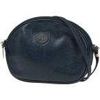 グッチ GUCCI GGロゴ ショルダーバッグ オールドグッチ 0071611113 レザー ネイビー レディース 中古