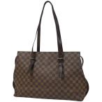 ルイ・ヴィトン Louis Vuitton チェルシー トートバッグ 肩掛け ショルダーバッグ ダミエ ブラウン N51119 レディース 中古