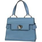 ミュウ ミュウ Miu Miu ロゴ ハンドバッグ 2WAY ショルダーバッグ ターンロック ハンドバッグ レザー ライトブルー レディース 中古