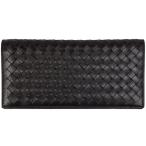 ボッテガヴェネタ BOTTEGAVENETA イントレチャート 二つ折り 長財布 レザー ブラウン レディース 中古 ラッピング可