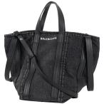 バレンシアガ BALENCIAGA エブリデイ スモール ノースサウス 2WAY ショルダーバッグ トートバッグ デニム ブラック 672791 中古 在庫一掃