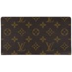 ルイ・ヴィトン Louis Vuitton ポルト シェキエ ダブル 二つ折り 長財布 モノグラム ブラウン M62223 レディース 中古  ラッピング可