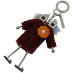 フェンディ FENDI ティーンウィッチーズ キーホルダー モンスター キーホルダー メタル ファブリック ボルドー シルバー レディース 中古
