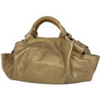 ロエベ LOEWE ナッパアイレ アナグラム ハンドバッグ レザー ゴールド レディース 中古