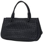 ボッテガヴェネタ BOTTEGAVENETA イントレチャート ハンドバッグ 手提げ トートバッグ ナッパ 編み込み ハンドバッグ レザー ブラック レディース 中古