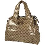 グッチ GUCCI GGクリスタル トートバッグ GG柄 ハンドバッグ トートバッグ コーティングキャンバス ブラウン 211843 中古 在庫一掃