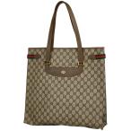 グッチ GUCCI GG柄 トートバッグ シェリーライン ウェブ オールドグッチ 3902091 トートバッグ コーティングキャンバス ブラウン レディース 中古