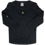 シャネル CHANEL ロゴ 長袖Tシャツ オープン デザイン カットソー 07P トップス 長袖Tシャツ コットン ブラック レディース 中古