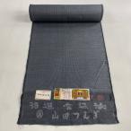  ткань превосходящий товар мужчина кимоно Ooshima эпонж доказательство бумага черепаха .. синий серый натуральный шелк б/у 