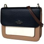 ケイトスペード Kate Spade ロゴ ショルダーバッグ レザー ブラウン ブラック レディース 中古