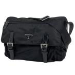 プラダ PRADA ロゴプレート ショルダーバッグ メッセンジャーバッグ ショルダーバッグ ナイロン ネロ(ブラック) レディース 中古
