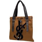 イヴ・サンローラン YVES SAINT LAURENT カハラ トートバッグ 手提げ トートバッグ キャンバス ブラウン 123435 レディース 中古