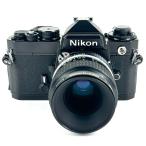  Nikon Nikon FE черный + Ai-S Micro-NIKKOR 55mm F2.8 плёнка ручной диапазон фокусировки однообъективный зеркальный камера б/у 