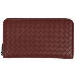 ボッテガヴェネタ BOTTEGAVENETA イントレチャート ラウンドファスナー 長財布 ナッパ 長財布 レザー レッド 中古 在庫一掃 ラッピング可