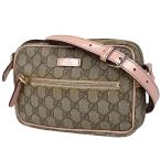 グッチ GUCCI GG柄 ショルダーバッグ GGスプリーム ショルダーバッグ コーティングキャンバス ベージュ ピンク 201447 中古 在庫一掃