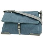 プラダスポーツ PRADA SPORTS ロゴ ショルダーバッグ ワンショルダー メッシュ ショルダーバッグ キャンバス ライトブルー レディース 中古