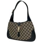 グッチ GUCCI ジャッキーライン ショルダーバッグ ハンドバッグ GG柄 ショルダーバッグ GGキャンバス ベージュ ブラック 0013306 レディース 中古