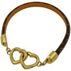 ルイ・ヴィトン Louis Vuitton ブラスレ セイ イエス ハートモチーフ 腕輪 バングル モノグラム GP ブラウン ゴールド レディース 中古