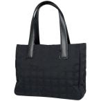 シャネル CHANEL ニュートラベルライン トート PM ココマーク ハンドバッグ トートバッグ ナイロンジャガード ブラック A20457 レディース 中古