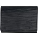 ルイ・ヴィトン Louis Vuitton アンヴェロップ カルト ドゥ ヴィジット 名刺入れ カード入れ カードケース エピ ノワール(ブラック) M62292 レディース 中古