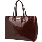ショッピングヴェルニ ルイ・ヴィトン Louis Vuitton ウィルシャー MM エナメル トートバッグ モノグラムヴェルニ (ルージュフォーヴィスト) ボルドー M91646 レディース 中古