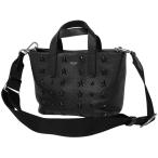 ショッピング星 ジミーチュウ JIMMY CHOO ロゴ ハンドバッグ スタッズ スター 星 2WAY ショルダーバッグ ハンドバッグ レザー ブラック レディース 中古