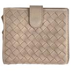 ボッテガヴェネタ BOTTEGAVENETA イントレチャート 二つ折り 財布 レザー ピンク 121059 レディース 中古