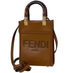 フェンディ FENDI サンシャイン ショッパー ミニ ショルダーバッグ べっ甲柄 ハンドバッグ ショルダーバッグ レザー ブラウン 8BS051 レディース 中古