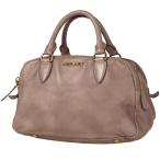 ミュウ ミュウ Miu Miu ロゴ ハンドバッグ 2WAY ショルダーバッグ ハンドバッグ レザー ピンク RN0509 レディース 中古