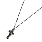 スワロフスキー SWAROVSKI クロスモチーフ ネックレス シルバーメッキ シルバー ブラック レディース 中古 ラッピング可