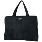 プラダ PRADA ロゴプレート ビジネスバッグ ハンドバッグ ビジネスバッグ ナイロン ネロ(ブラック) レディース 中古