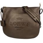 ロエベ LOEWE ヘリテージ ショルダーバッグ ロゴ 斜め掛け ショルダーバッグ レザー ブラウン レディース 中古