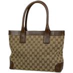 グッチ GUCCI GG柄 トートバッグ ハンドバッグ トートバッグ キャンバス ブラウン 33890 レディース 中古