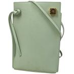 ロエベ LOEWE ダイスポケット アナグラム ロゴ ショルダーバッグ レザー グリーン 中古 在庫一掃
